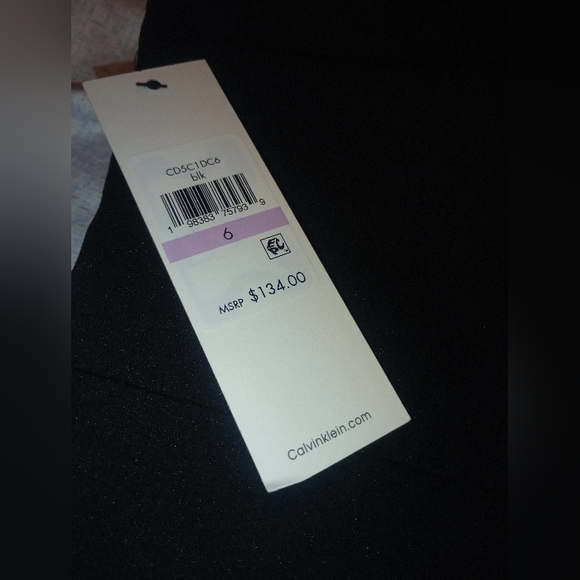 Calvin Klein women's Asymmetric-Neck Sleeveless Sheath Dress - Picture 4 of 8